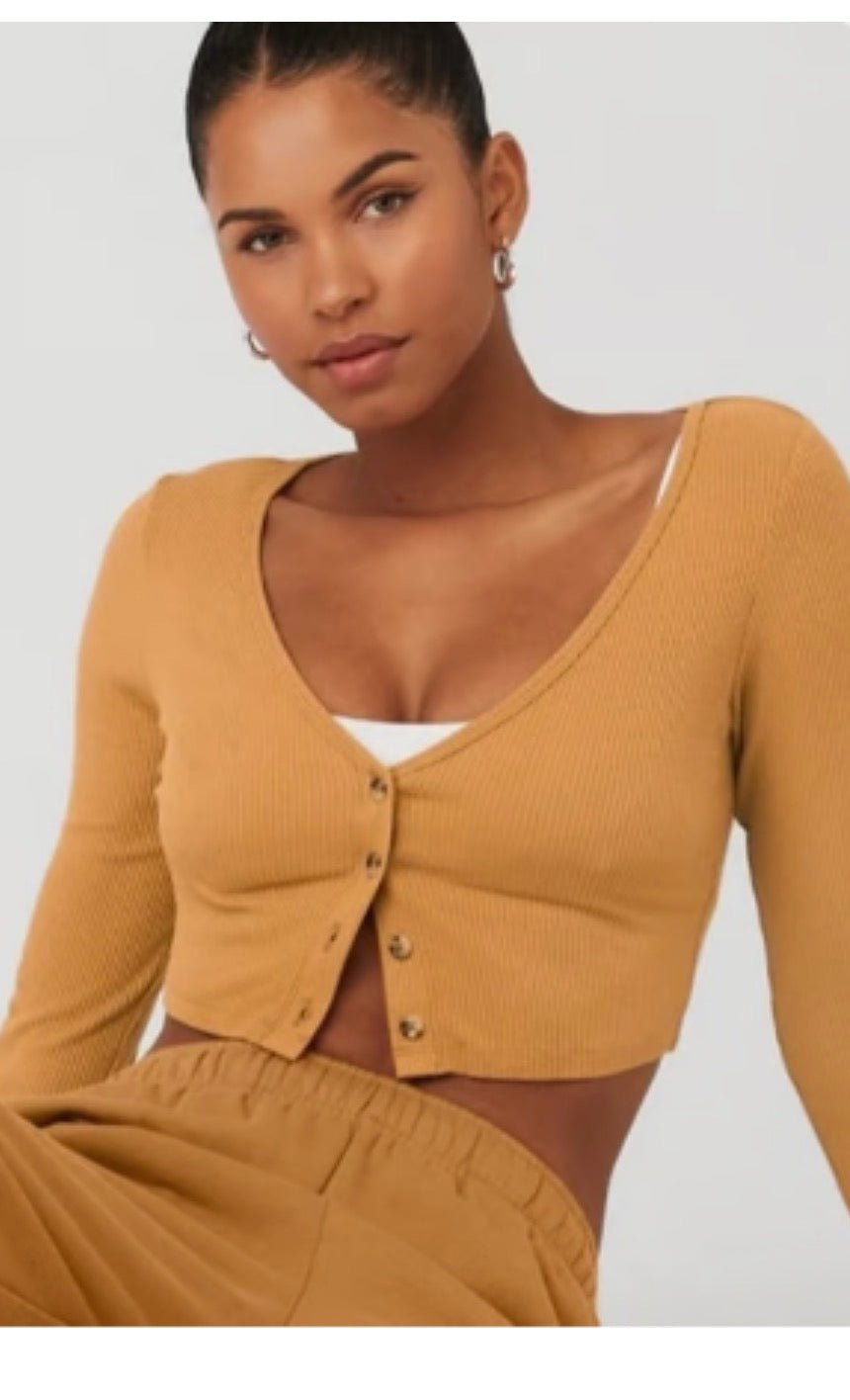 Alo long sleeve, small toffee