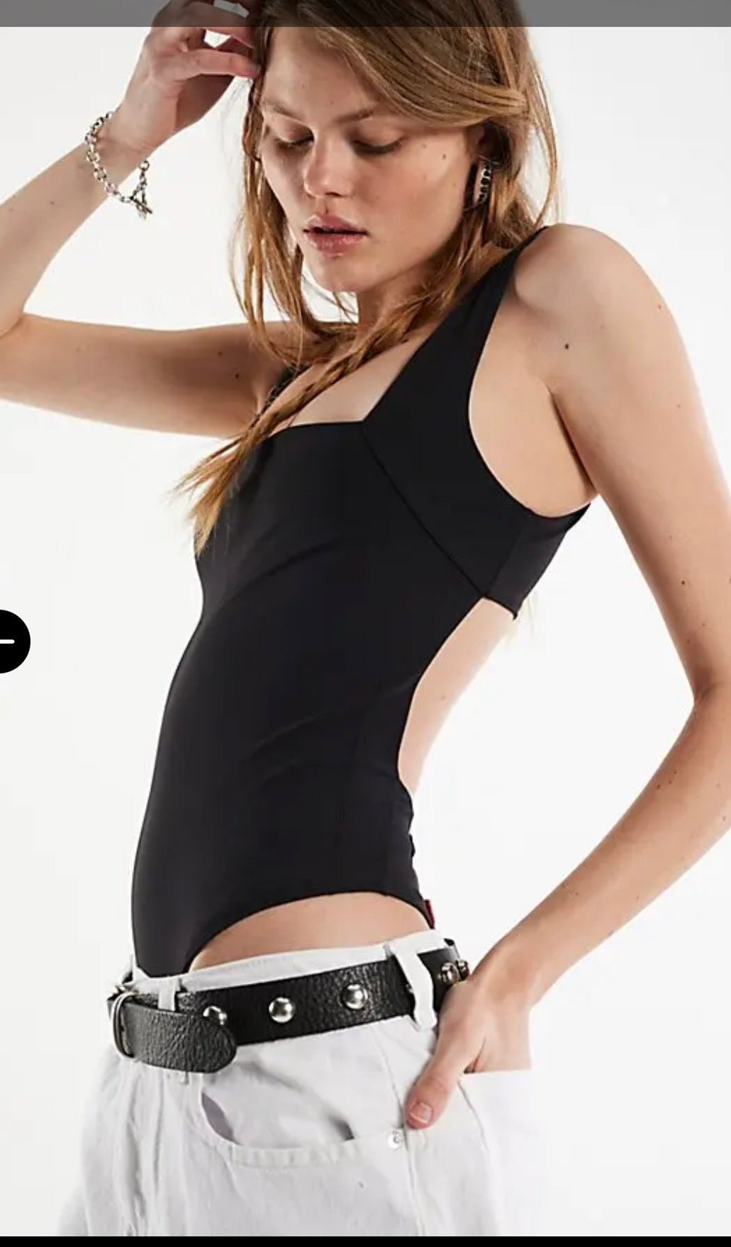 Free People bodysuit tank, large black