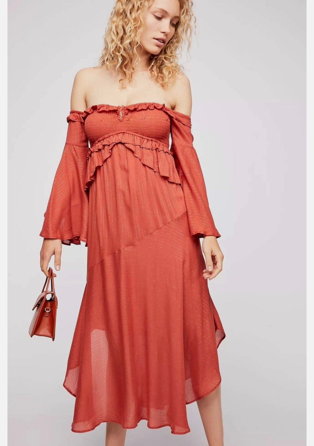 Spell &amp; the Gypsy dress midi, extra small burnt orange