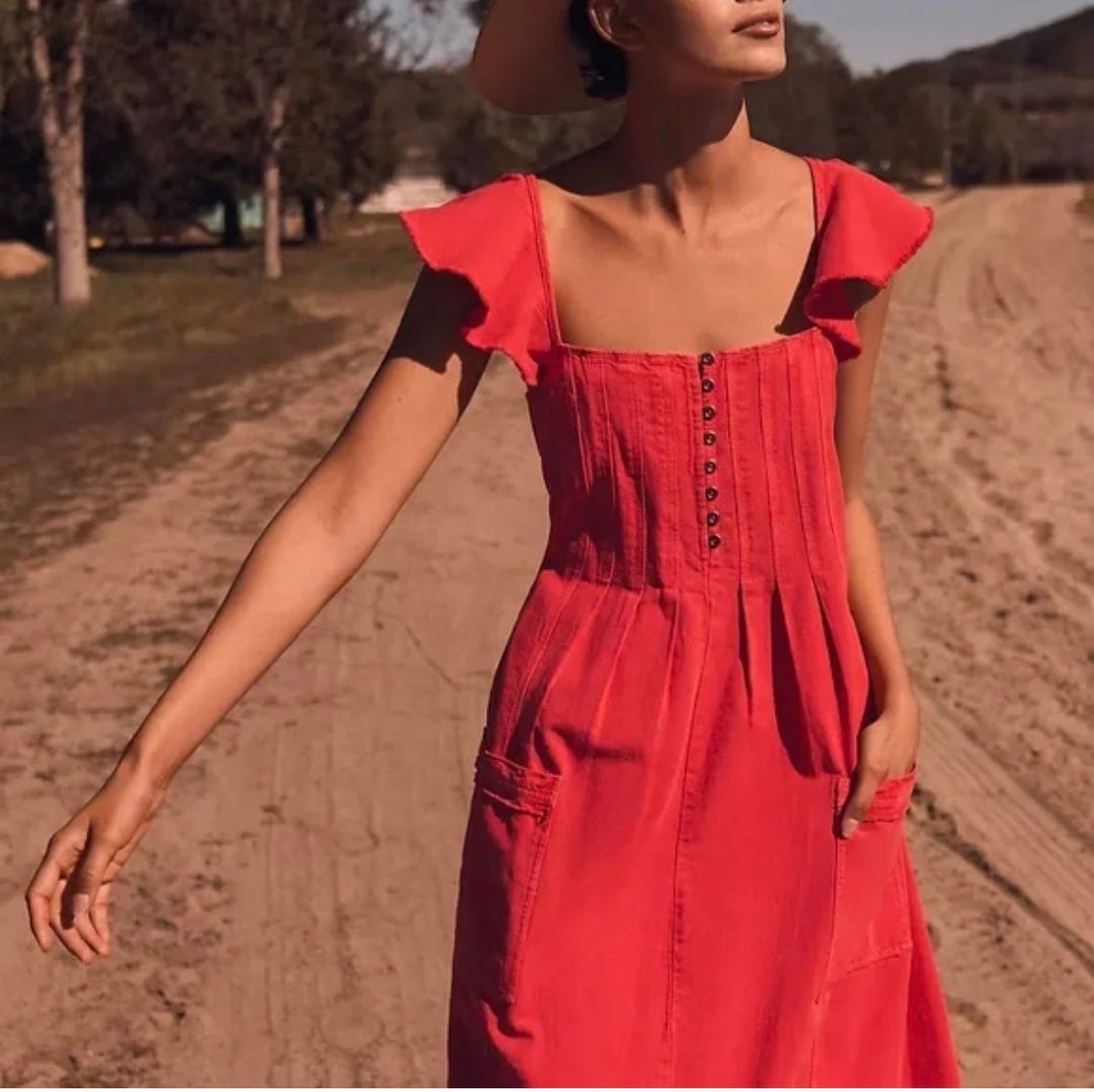 Pilcro dress midi, XS red