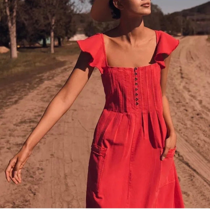 Pilcro dress midi, XS red