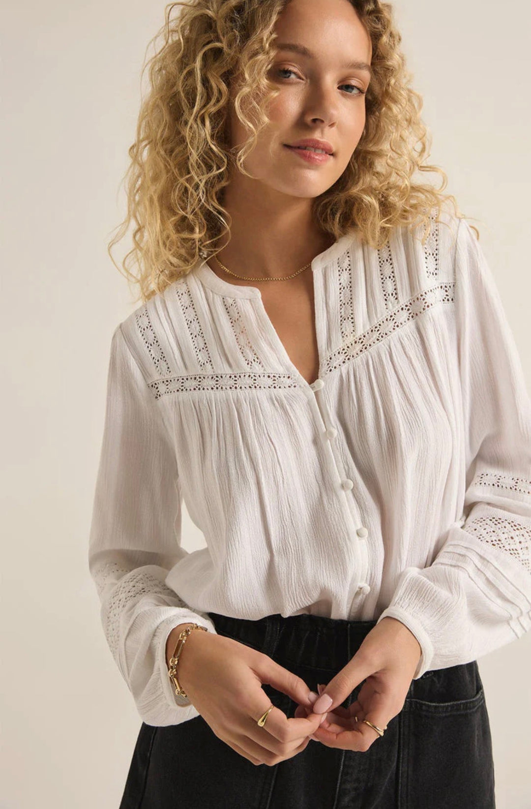 Z Supply blouse, small white