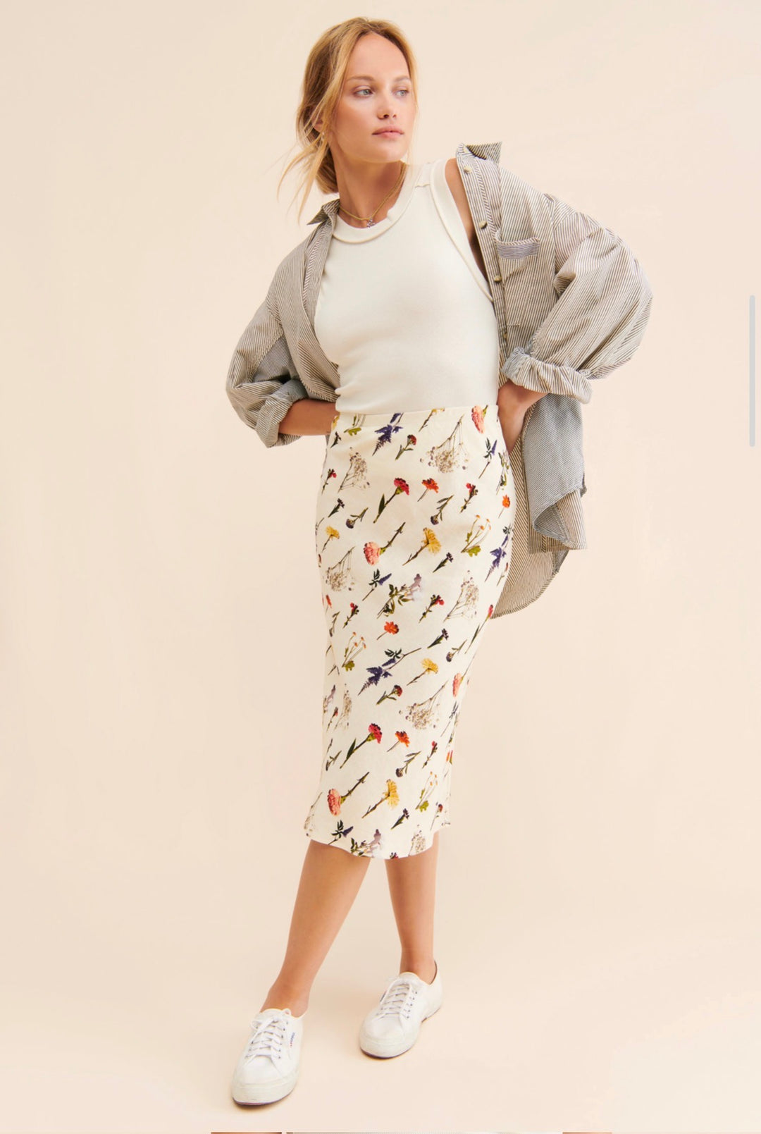 Lisa Say Gah maxi skirt, large flowered