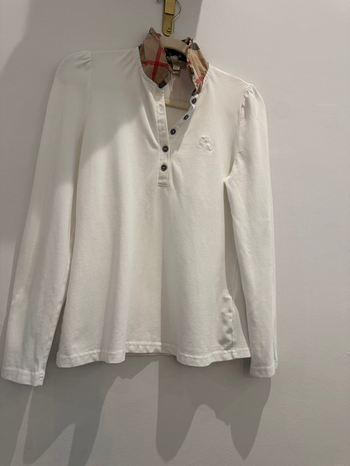 Burberry long sleeve, medium white