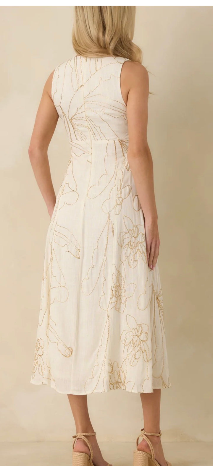 Storia dress midi, large off white