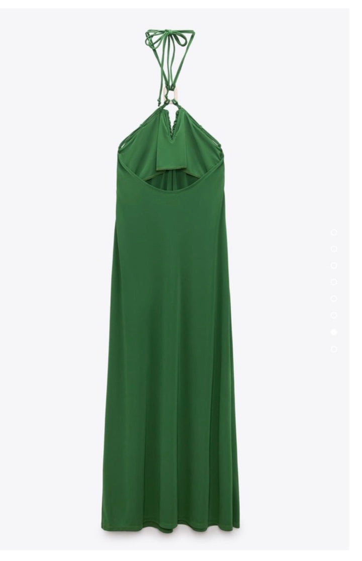 Zara dress maxi, medium green