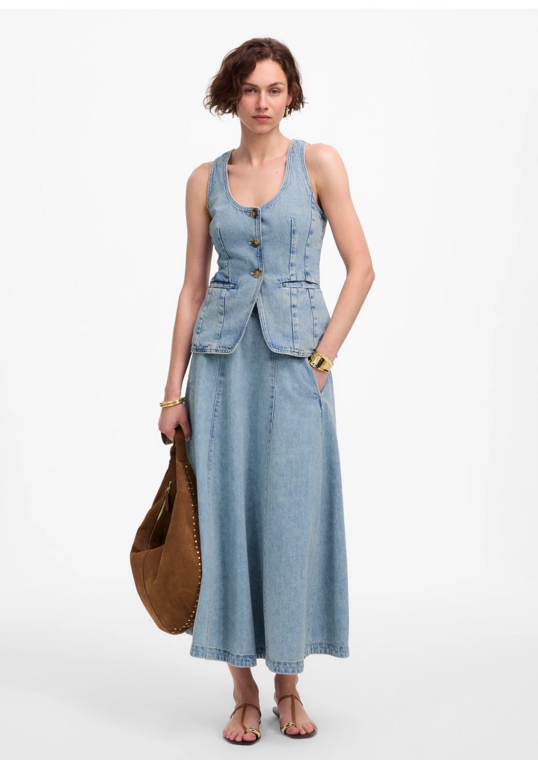 Madewell  maxi skirt, 26 blue