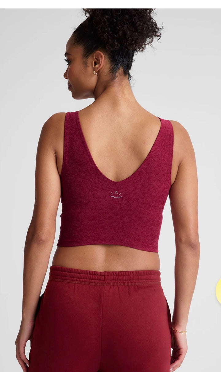 Beyond Yoga bra tank, small maroon