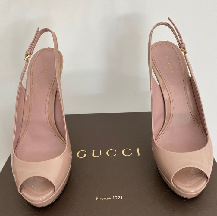gucci heels, 38.5 blush pink