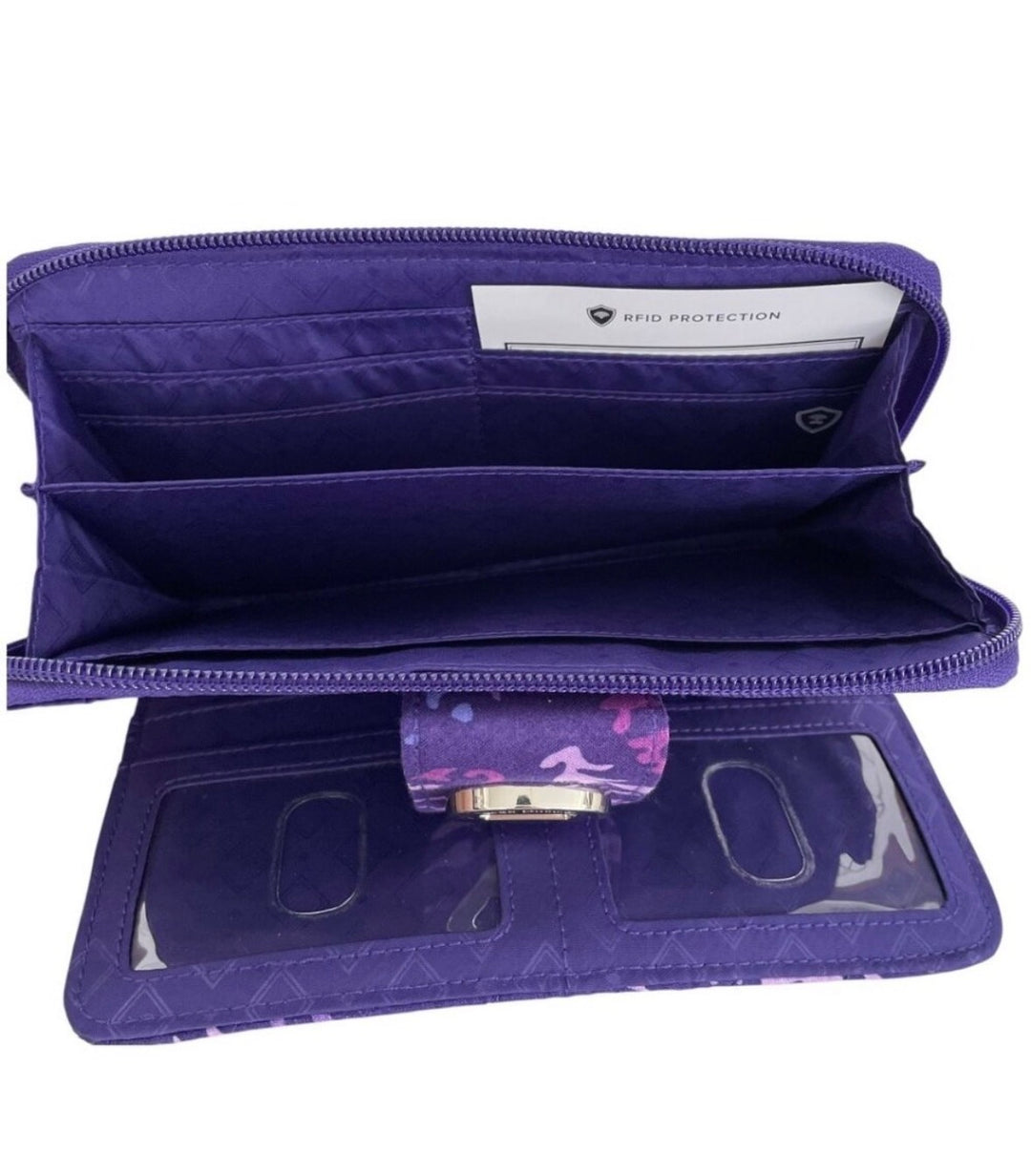 Vera Bradley wallet, OS purple