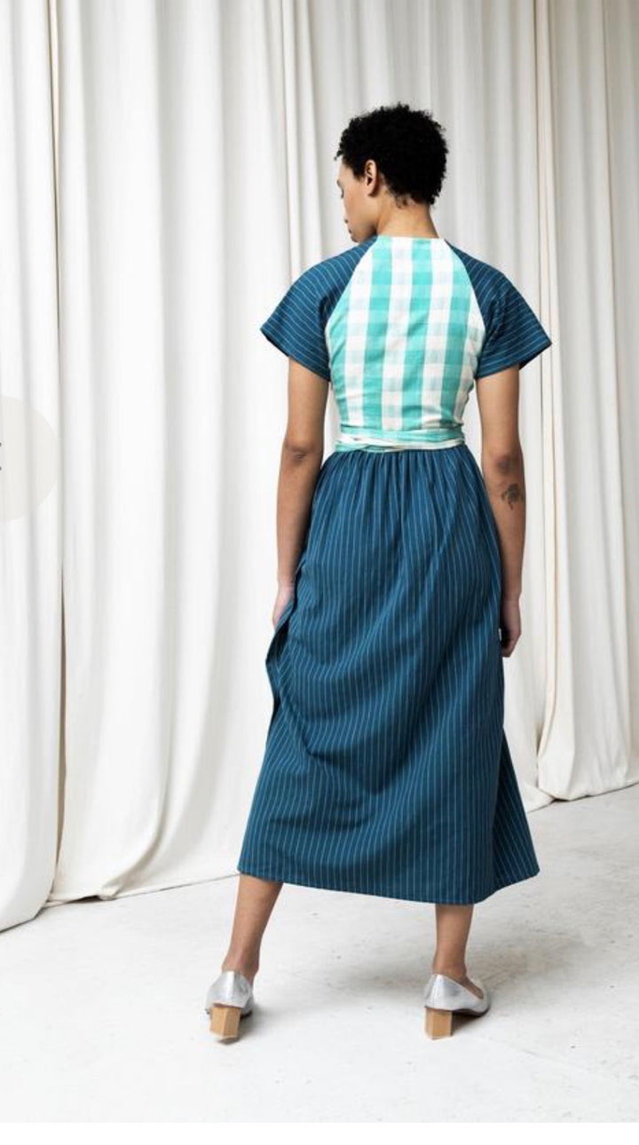 Seek Collective dress maxi, small print