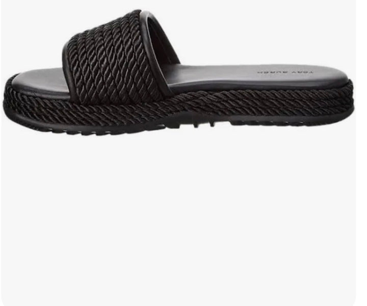 Tory Burch slides, 8 black