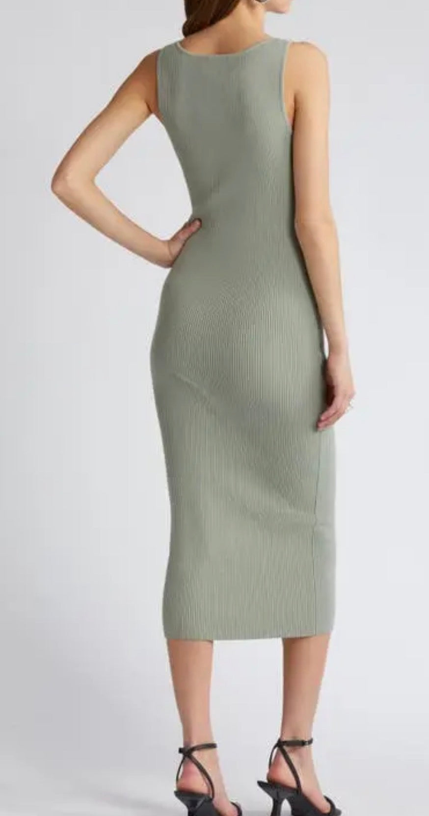 Open Edit dress midi, small green