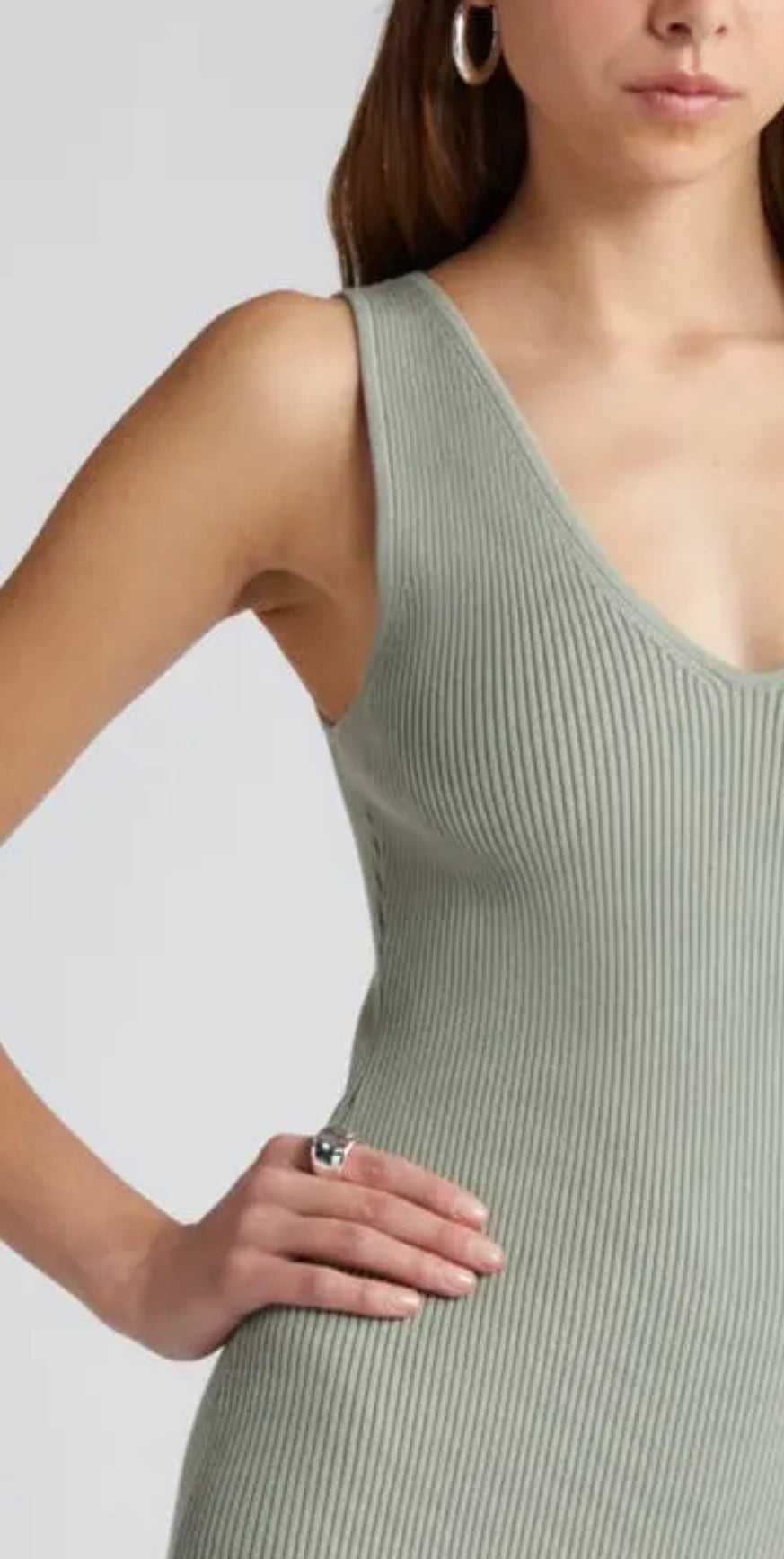 Open Edit dress midi, small green