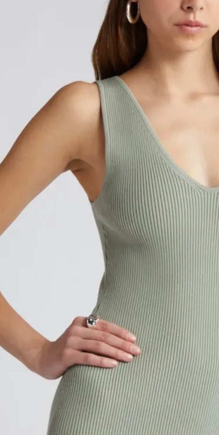 Open Edit dress midi, small green