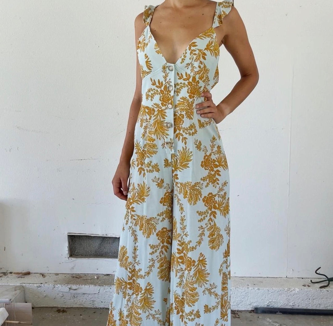 Free People pant romper, 6 print