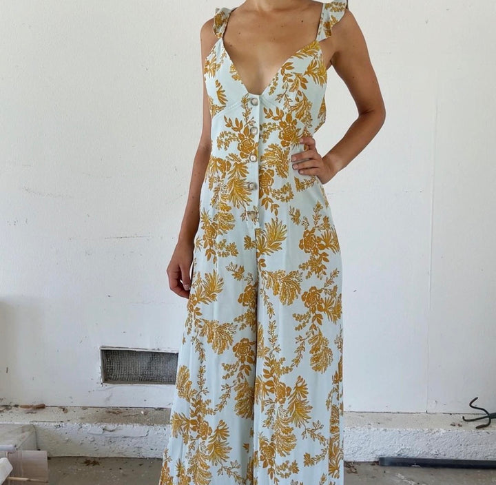 Free People pant romper, 6 print