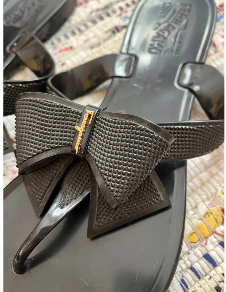 Ferragamo  sandals, 9 black