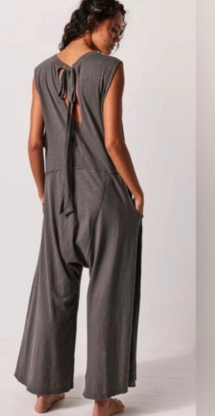 Free People pant romper, medium gray