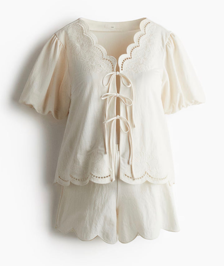 H&amp;M Short Set, small off white