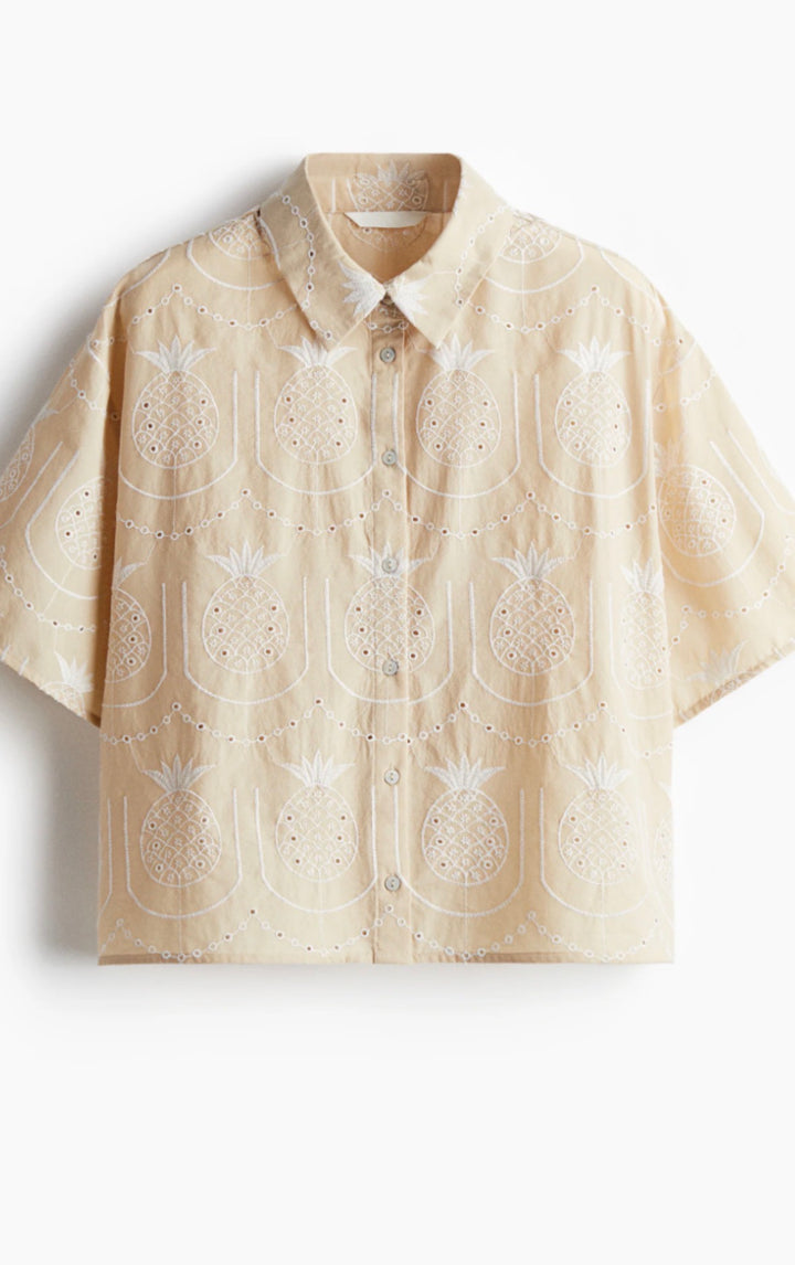 H&amp;M blouse, small Tan