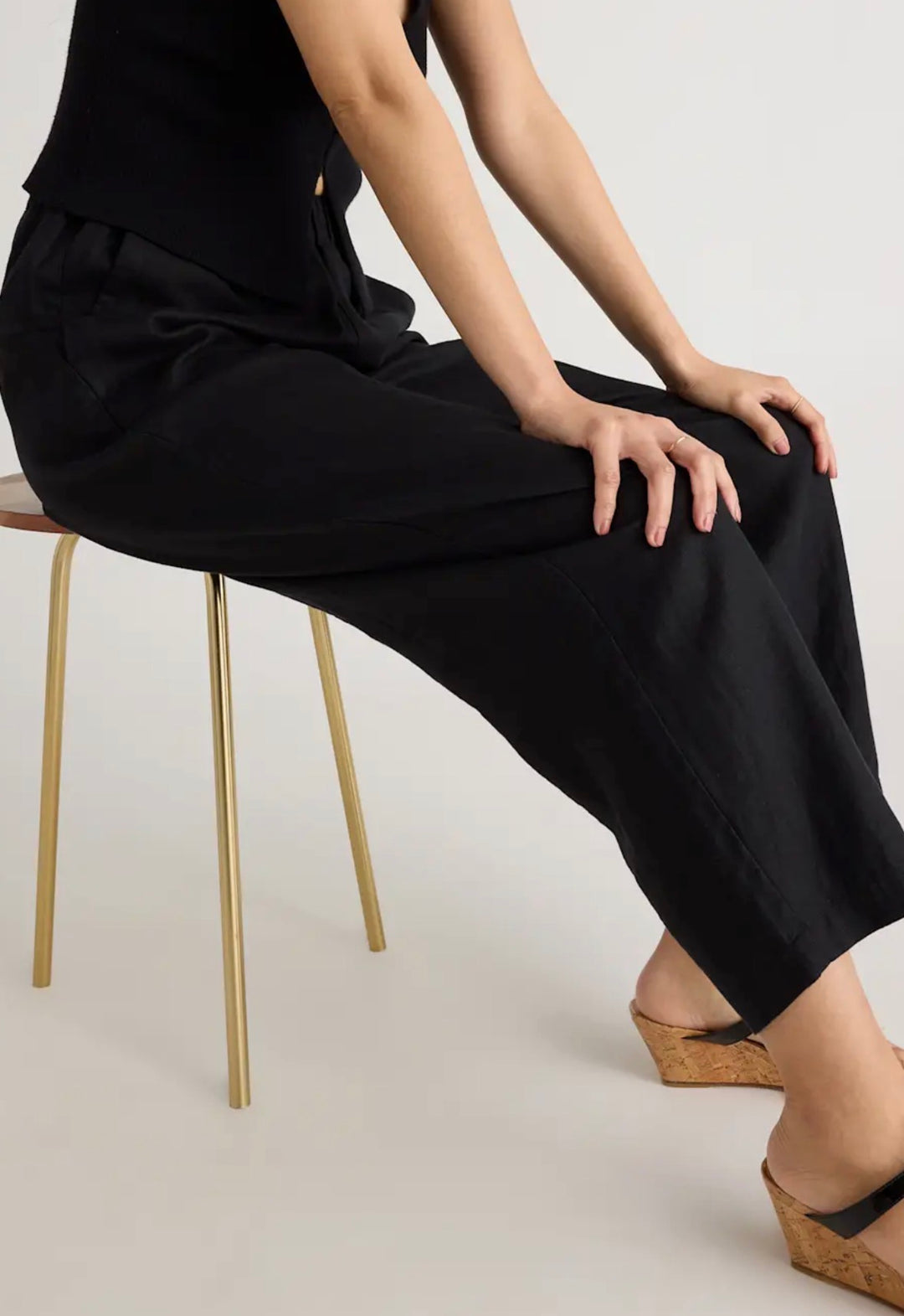 Quince pants, xl black