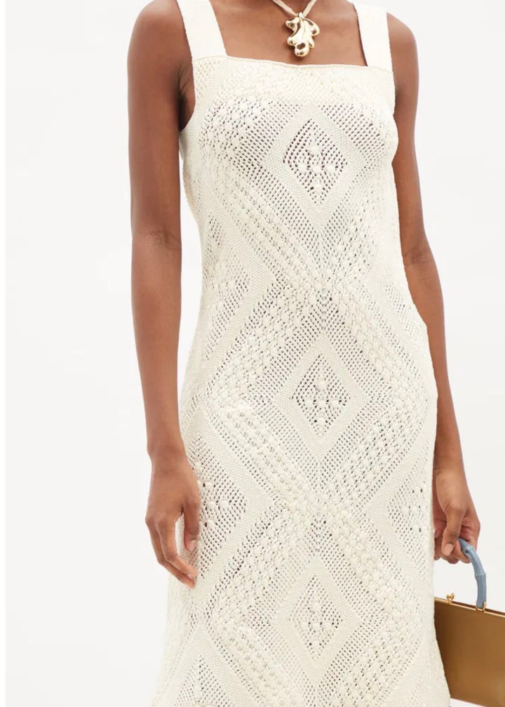 Jill Sander dress midi, medium off white