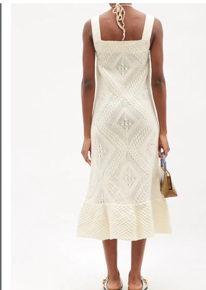 Jill Sander dress midi, medium off white