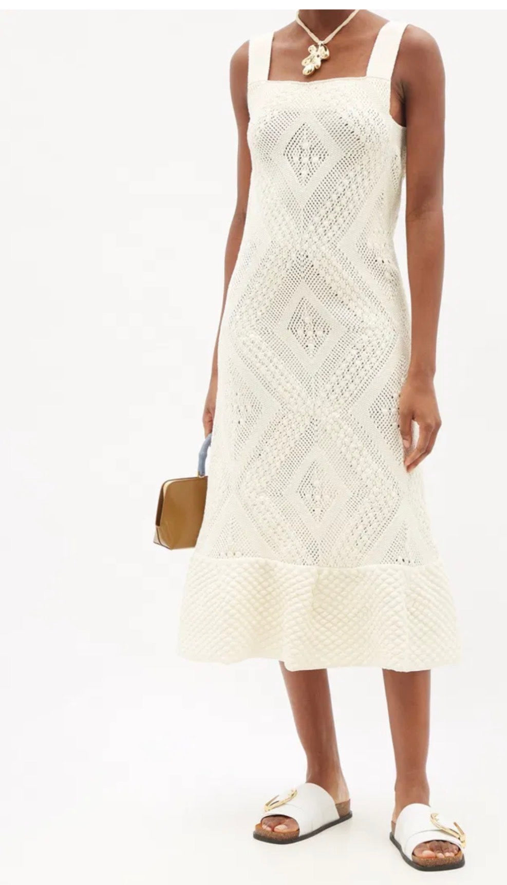 Jill Sander dress midi, medium off white