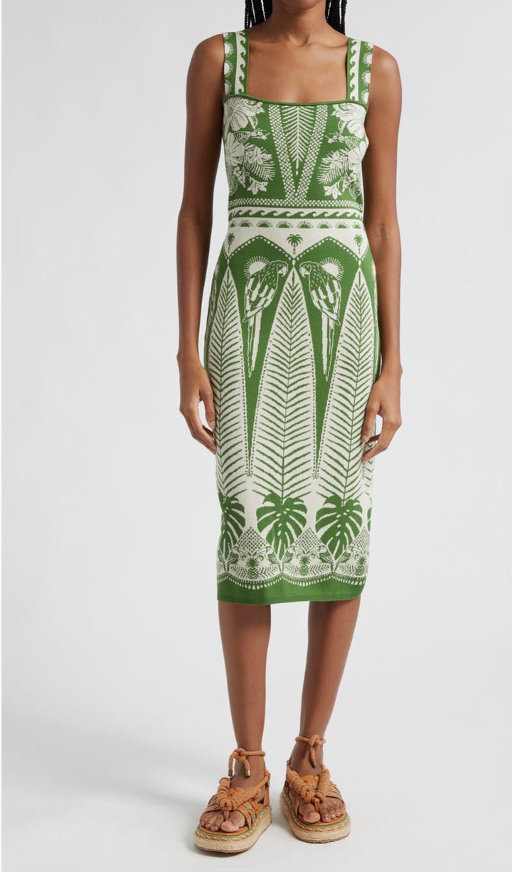 Farm Rio dress midi, medium print