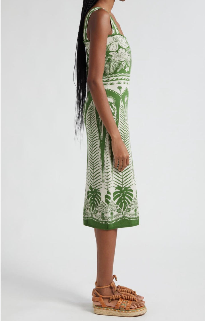 Farm Rio dress midi, medium print