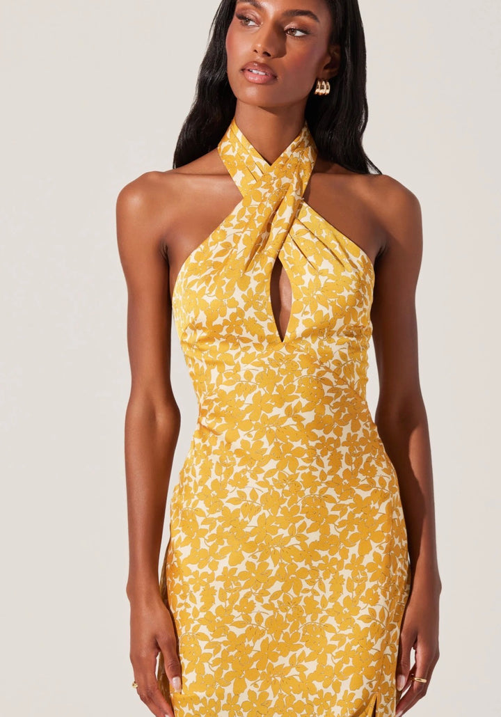 ASTR the label dress maxi, small print