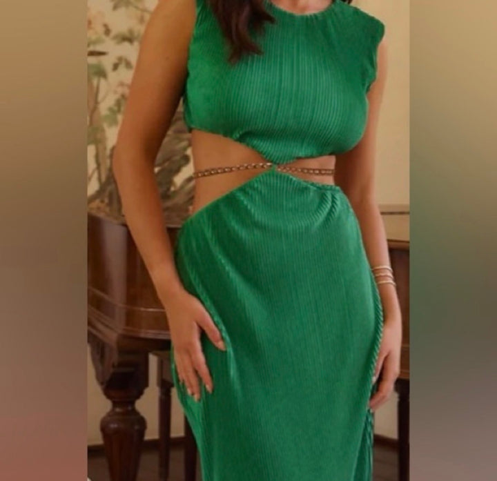 12th Tribe dress maxi, medium green