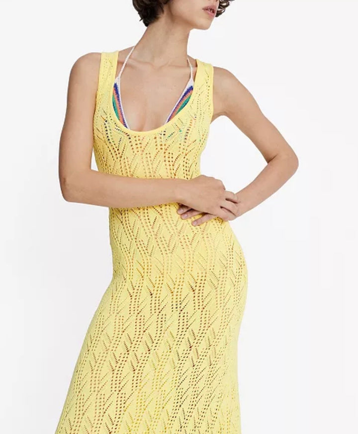 Mango dress maxi, xl yellow
