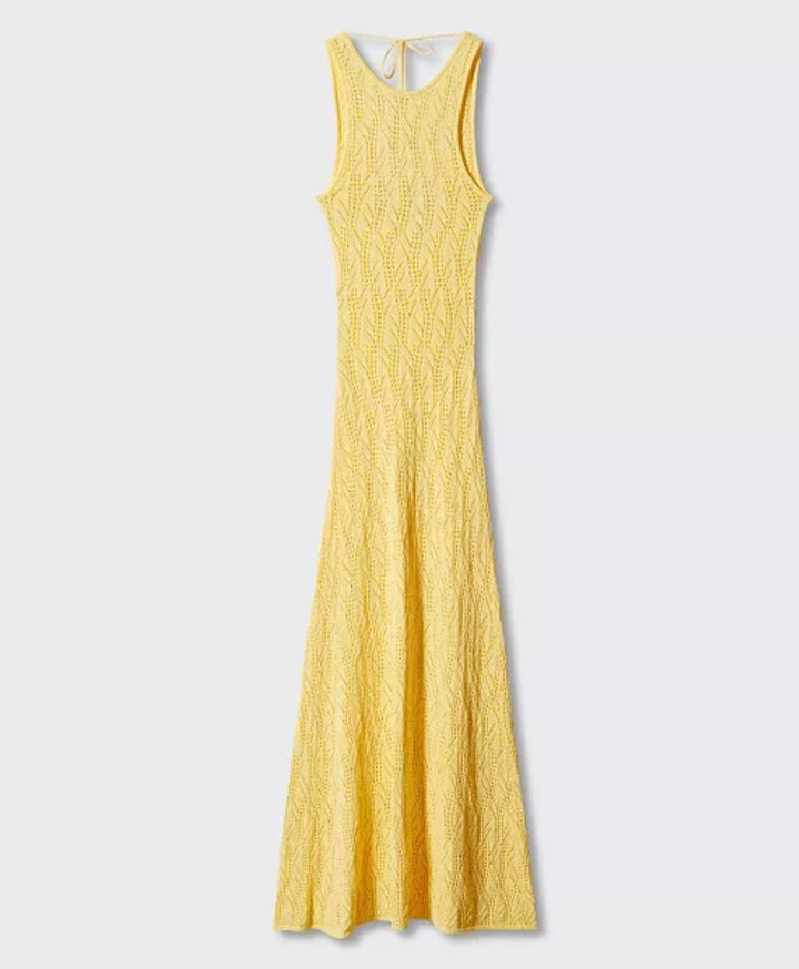 Mango dress maxi, xl yellow