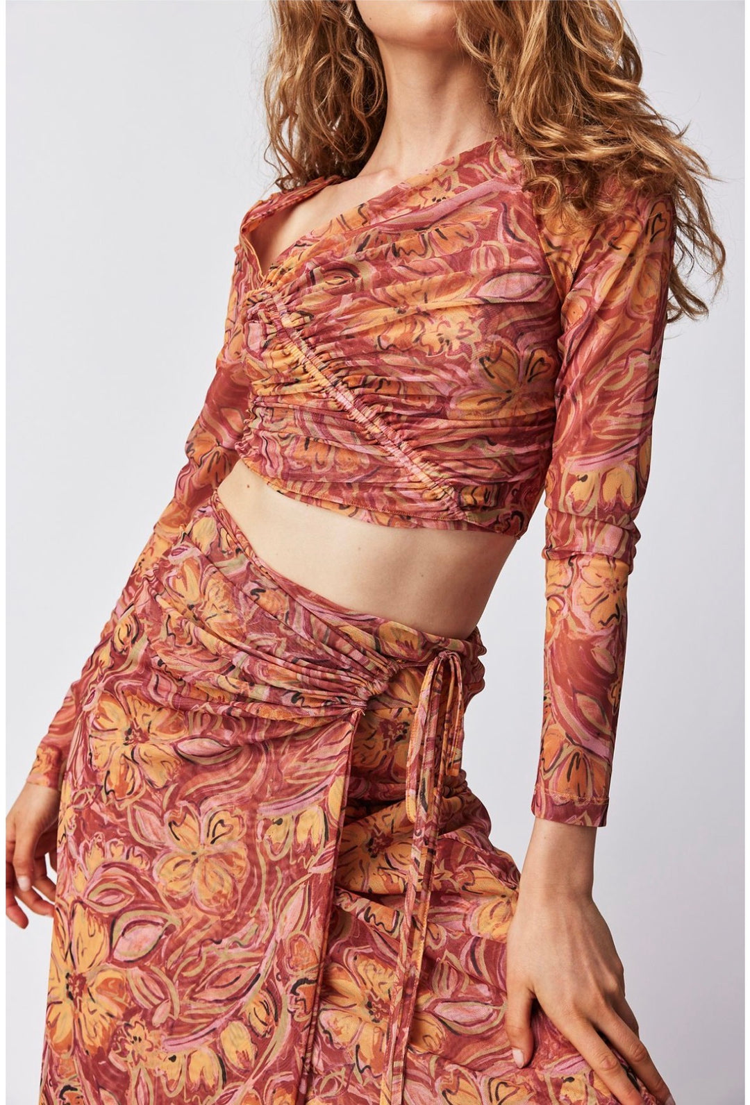 Free People skirt set, medium print