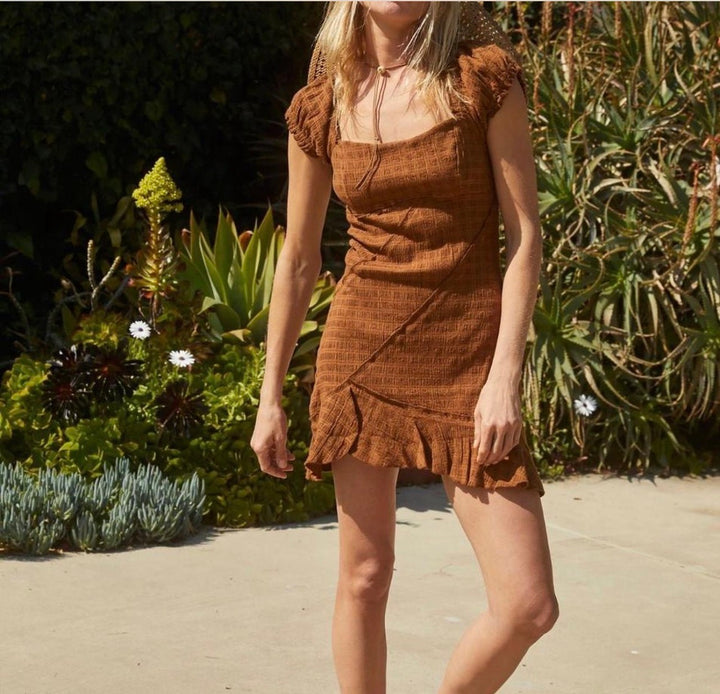 Free People dresses mini, large brown