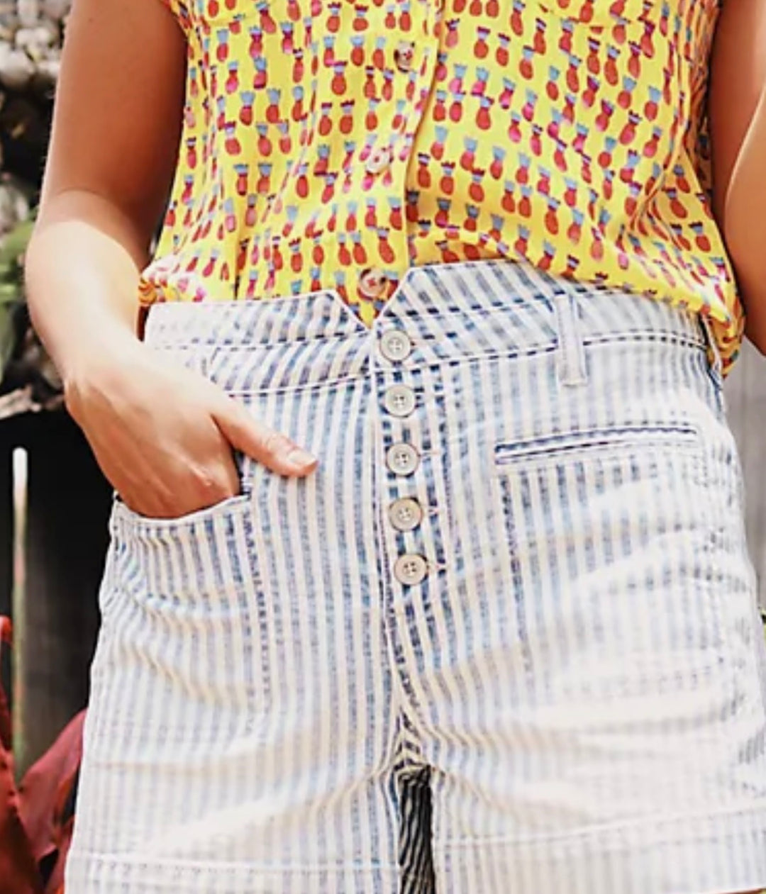 Pilcro short, 27 striped