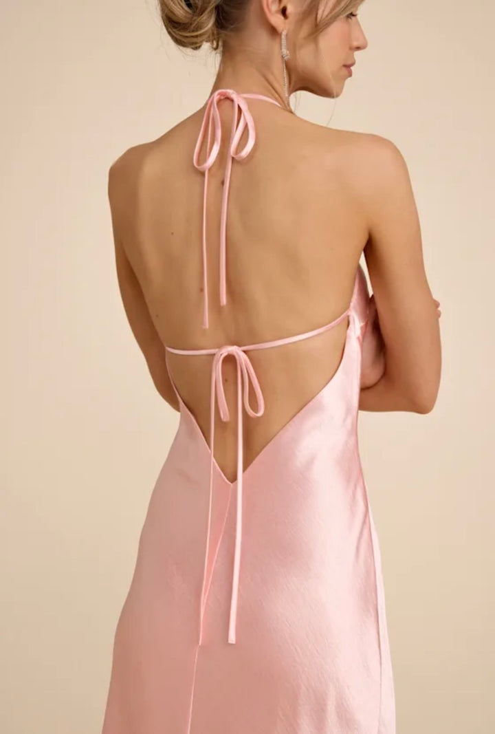 Lulus dress maxi, small pink