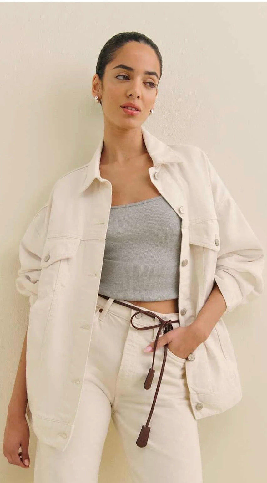Reformation Denim Jacket, medium off white