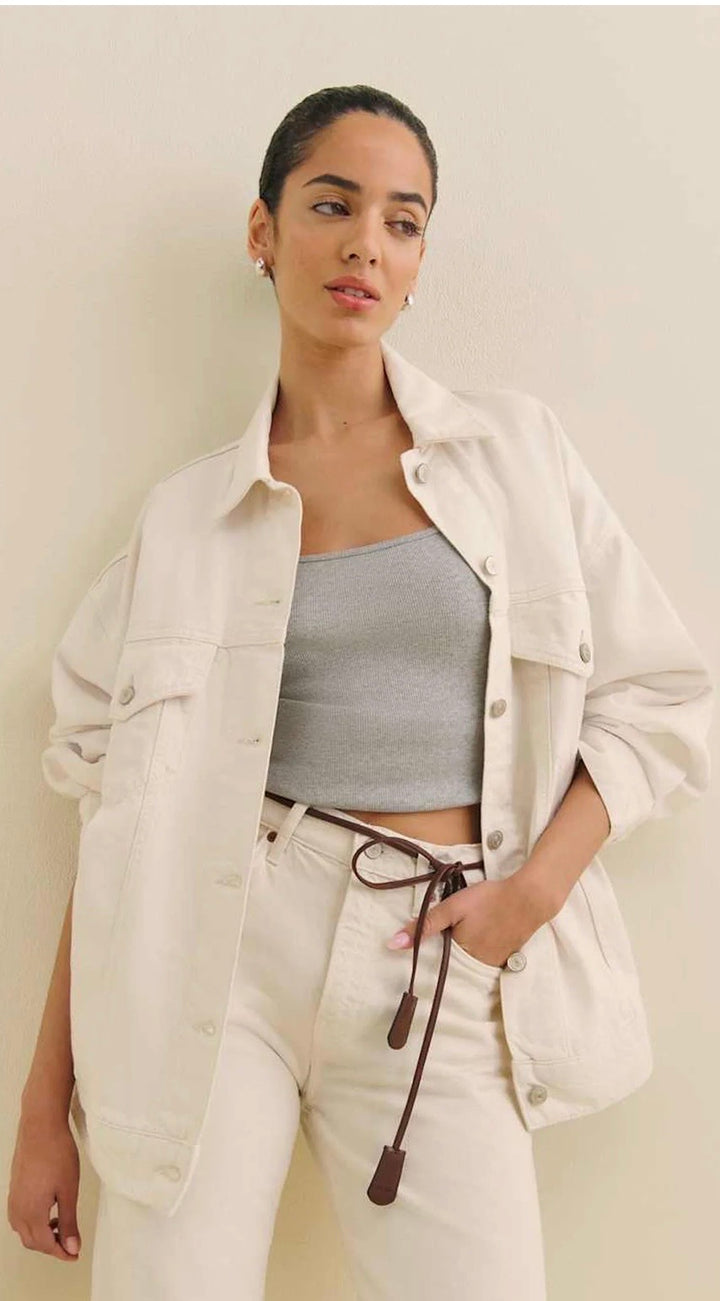 Reformation Denim Jacket, medium off white