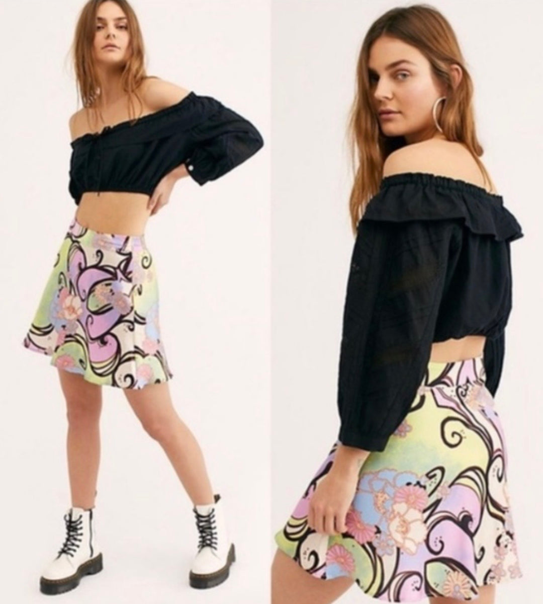 Free People skirt, m/l print
