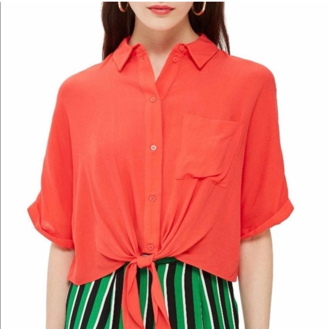 Top Shop blouse, 6 orange