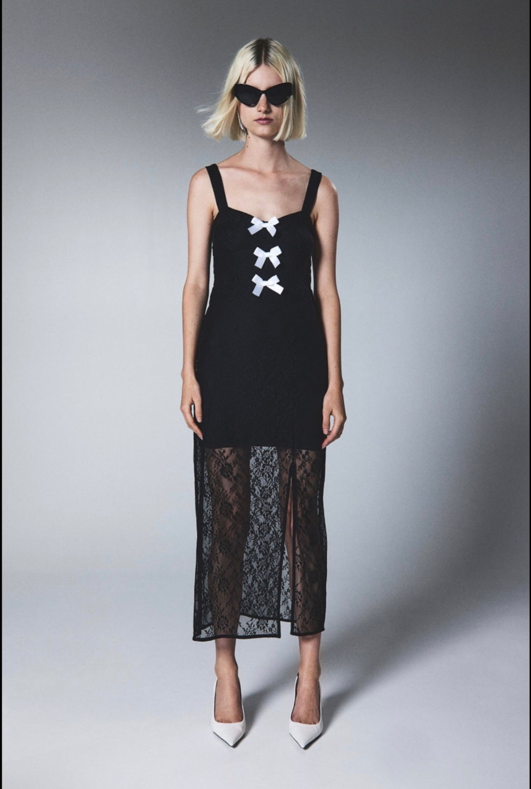 H&amp;M dress maxi, large black