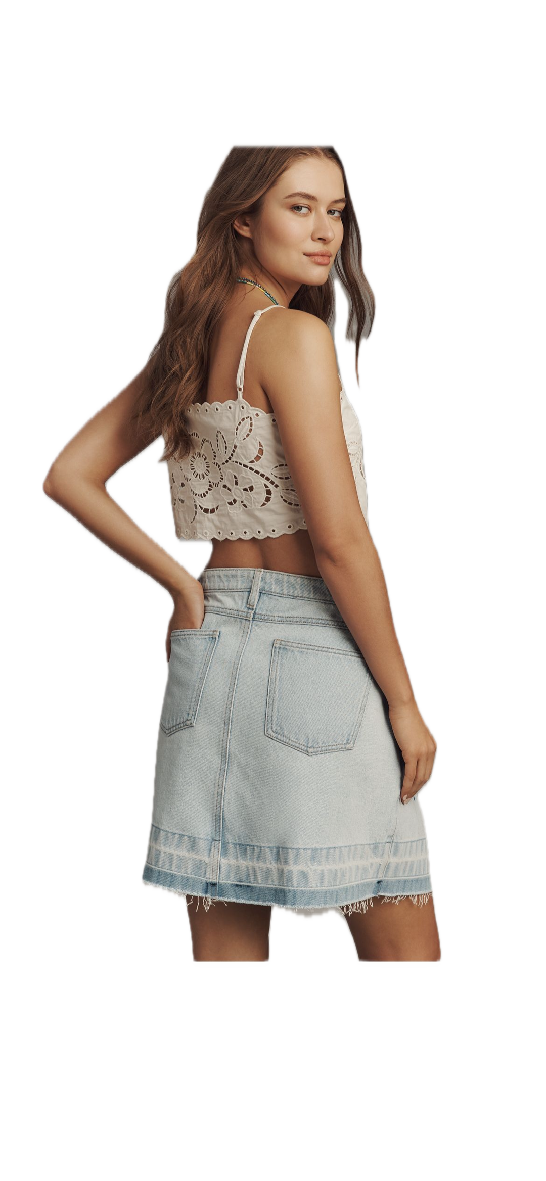 Pilcro denim skirt, 2 blue