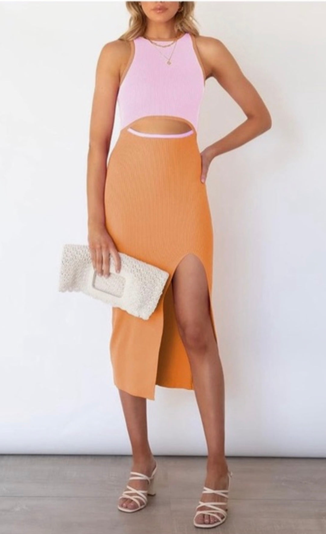 no brand dress maxi, medium pink