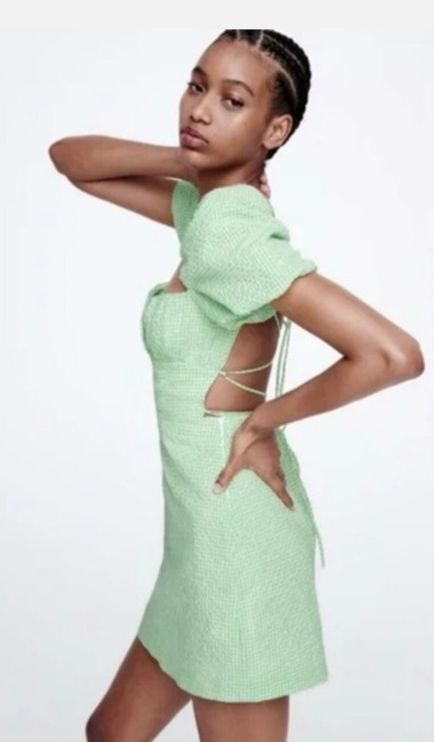 Zara dresses mini, medium green