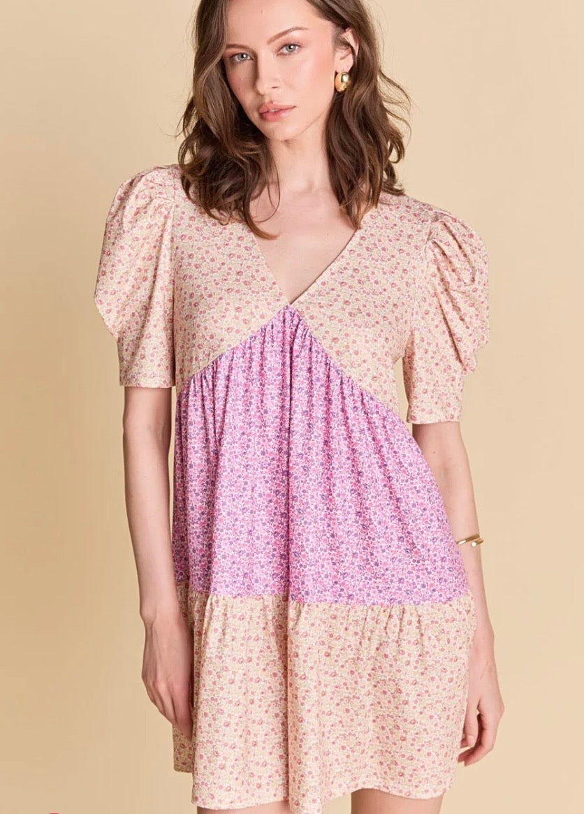 Free the Roses dress midi, medium print