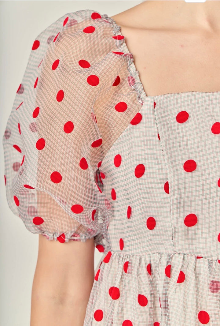 English Factory  dresses mini, small polka dots