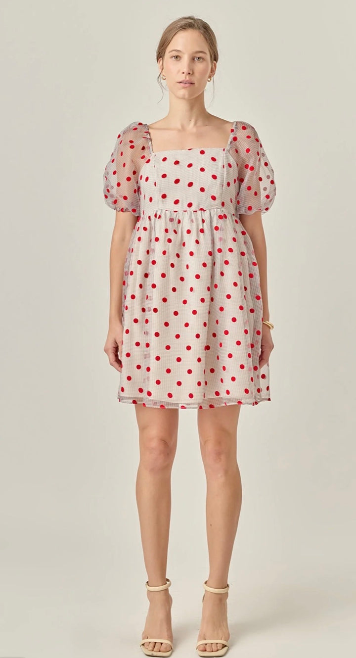 English Factory  dresses mini, small polka dots
